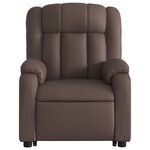 vidaXL Fauteuil inclinable de massage électrique marron similicuir