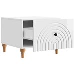vidaXL Table basse Blanc brillant 49 x 50 x 40 cm Bois d'ingénierie