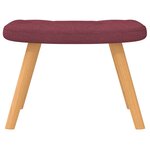 vidaXL Chaise à bascule avec tabouret Rouge bordeaux Tissu