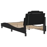 vidaXL Cadre de lit avec LED sans matelas noir 80x200 cm