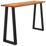 vidaXL Table console à live edge 140x40x80 cm bois d'acacia solide