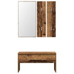 vidaXL Ensemble de meubles de couloir vieux bois bois d'ingénierie