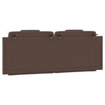 vidaXL Coussin de tête de lit Viana marron 120 cm similicuir