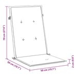 vidaXL Coussins de chaise de jardin à dossier haut lot de 2 anthracite
