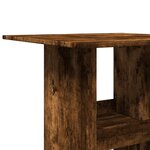 vidaXL Table de bar avec rangement chêne fumé bois d’ingénierie