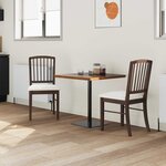 vidaXL Chaises de salle à manger 2 Pièces Marron Clair 50 x 52 5 x 91 cm