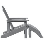 Chaises Adirondack vidaXL avec repose-pieds 2 Pièces Gris clair HDPE