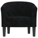 vidaXL Chaise cabriolet noir velours