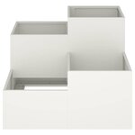 vidaXL Cache-pot de jardin Blanc 100 x 100 x 60 cm Acier