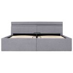 vidaXL Cadre de lit à stockage hydraulique et LED gris clair 180x200cm