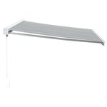 vidaXL Auvent rétractable anthracite et blanc 4 5x3 m tissu/aluminium
