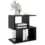 vidaXL Table de chevet noir 50x30x51 5 cm bois d'ingénierie