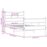 vidaXL Cadre de lit sans matelas avec tête de lit pied de lit 90x200cm