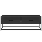 vidaXL Table basse noir 100x50x35 cm bois d'ingénierie et métal