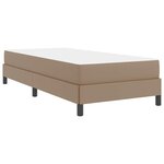 vidaXL Cadre de lit avec matelas Cappuccino 90 x 200 cm tissu