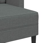 vidaXL Canapé 2 places avec méridienne en L gris foncé 125 cm tissu