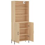 vidaXL Buffet haut Chêne sonoma 69 5x34x180 cm Bois d'ingénierie