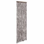 vidaXL Rideau anti-mouches beige et marron 56x200 cm chenille