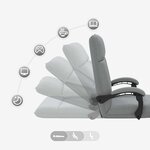 vidaXL Fauteuil de sol ajustable Gris clair Tissu