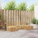 vidaXL Ensembles de canapés 6 Pièces Blanc Bois d'Acacia Massif