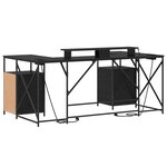 vidaXL Bureau Chêne noir 182 x 101 x 87.5 cm Bois d'ingénierie