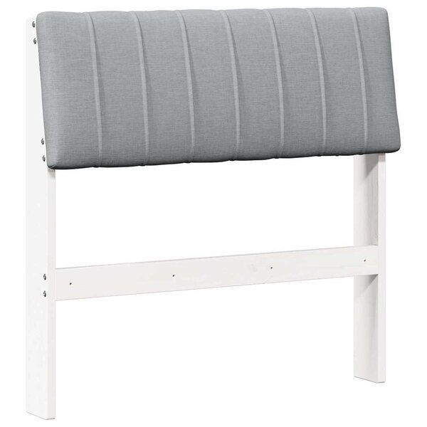 vidaXL Tête de lit capitonnée Gris clair 80 cm Pin massif