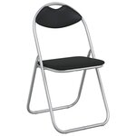 vidaXL Chaise pliante 8 pc Simili cuir Noir et gris 48 x 43 5 x 81 cm
