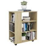 vidaXL Armoire à roulettes Chêne Sonoma 60x35x75 cm Bois d’ingénierie