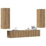 vidaXL Meubles TV muraux 4 Pièces chêne artisanal bois d'ingénierie