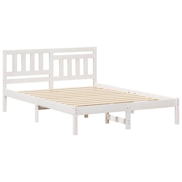 vidaXL Cadre de lit Blanc 120 x 190 cm Bois massif en pin