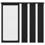 vidaXL Porte-manteau mural avec étagère Chêne noir 84 x 10 x 80 cm