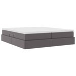 vidaXL Lit avec rangement et matelas avec matelas Gris 200 x 200 cm