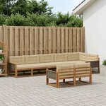 vidaXL Ensemble de canapés d'extérieur 8 Pièces Naturel et Beige