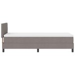 vidaXL Lit boxspring avec matelas avec matelas Taupe 80 x 200 cm tissu