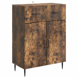vidaXL Buffet Chêne fumé 66 x 34 5 x 89 5 cm Bois d'ingénierie