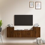 vidaXL Ensemble de meubles TV 4 Pièces Chêne marron Bois d'ingénierie
