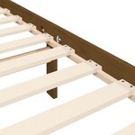 vidaXL Cadre de lit sans matelas marron miel 200x200 cm bois massif