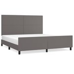 vidaXL Cadre de lit sans matelas gris similicuir