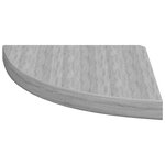 vidaXL Étagères d'angle murales 4 Pièces Gris béton 35x35x3 8 cm MDF