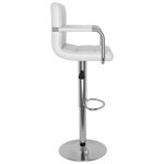 vidaXL Tabourets de bar lot de 2 blanc similicuir