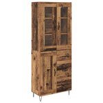 vidaXL Haut Armoire Bois Ancien 69 5 x 34 x 90 cm Bois d'ingénierie
