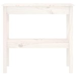 vidaXL Table console Blanc 80x40x75 cm Bois de pin solide