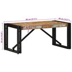 vidaXL Table basse multicolore 80x40x35 cm bois de récupération massif