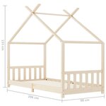vidaXL Cadre de lit d'enfant Bois de pin massif 90 x 200 cm