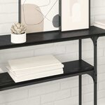 vidaXL TableConsole Chêne noir 146 x 22.5 x 75 cm Bois d'ingénierie