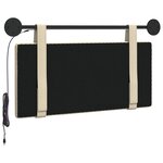 vidaXL Tête de lit suspendue Avec lumière LED Crème Tissu