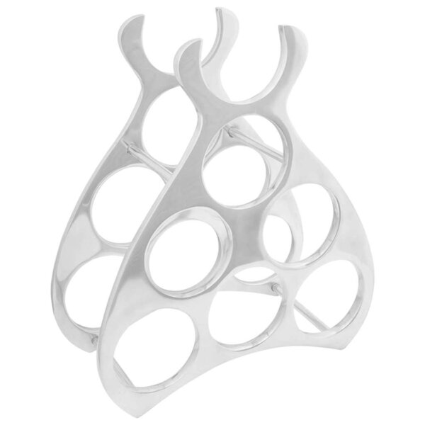 vidaXL Étagère à vin Argent 38 x 33 x 13 cm Aluminium