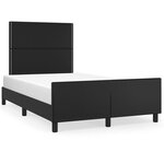 vidaXL Cadre de lit sans matelas noir 120x190 cm similicuir
