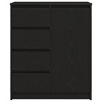 vidaXL Buffet avec tiroirs chêne noir 71x35x84 cm bois d'ingénierie