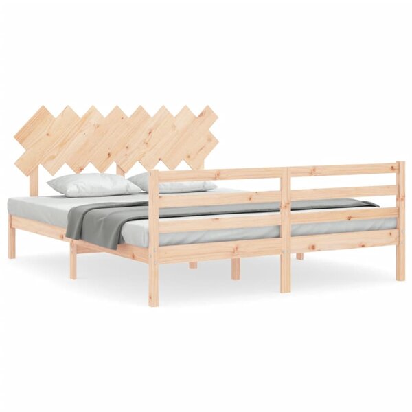 vidaXL Cadre de lit sans matelas 160x200 cm bois massif